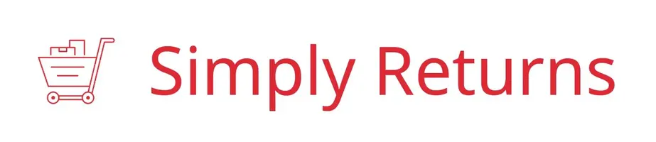 A red and white logo for simply red